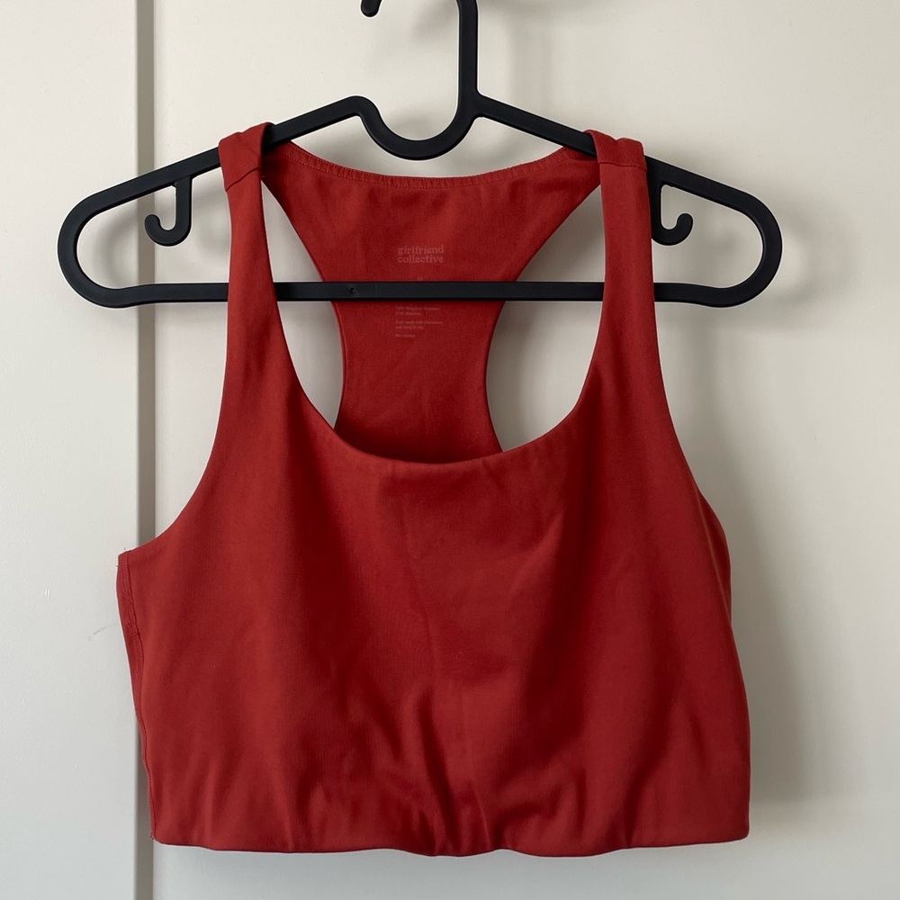Girlfriend Collective Burnt Orange Racerback Top